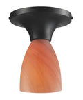1 Light Semi Flush Dark Rust Sandy Glass R7827