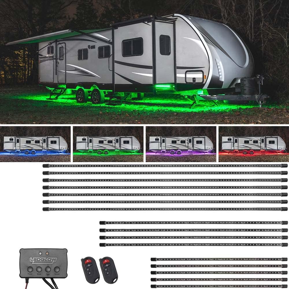16pc LED Underglow Accent Lighting Kit for Recreational Vehicles K73679