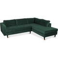 Green Velvet Corner Sectional Sofa Y7655