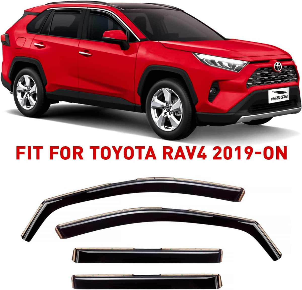 Rain Guards for Toyota Rav4 2019-2022, 4 Pieces D75246