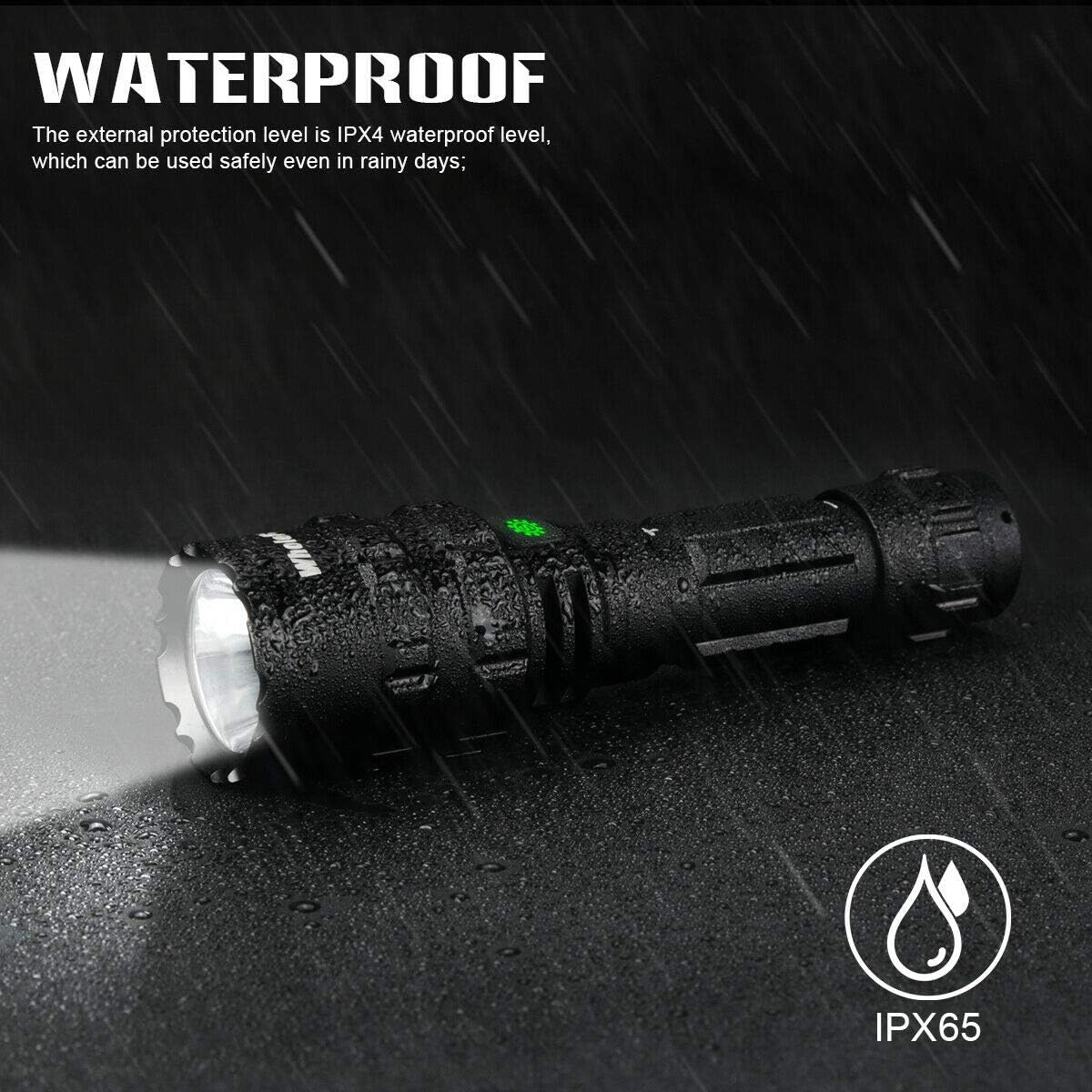 2 Pack Tactical Flashlight with Rail Mount, 4000 Lumen LED Weapon Light T359