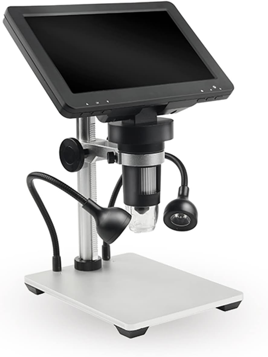 7 Digital Microscope 12MP 1080P Video with Metal Stand 2 LED Fill Lights 32G SD Card O442