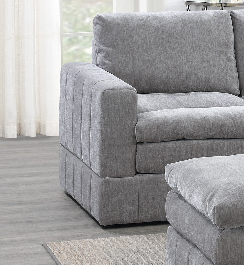 5Pc Modular Sectional Set with Ottoman V822