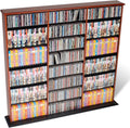 Triple Wide Wall CD Rack - Cherry & Black H159670
