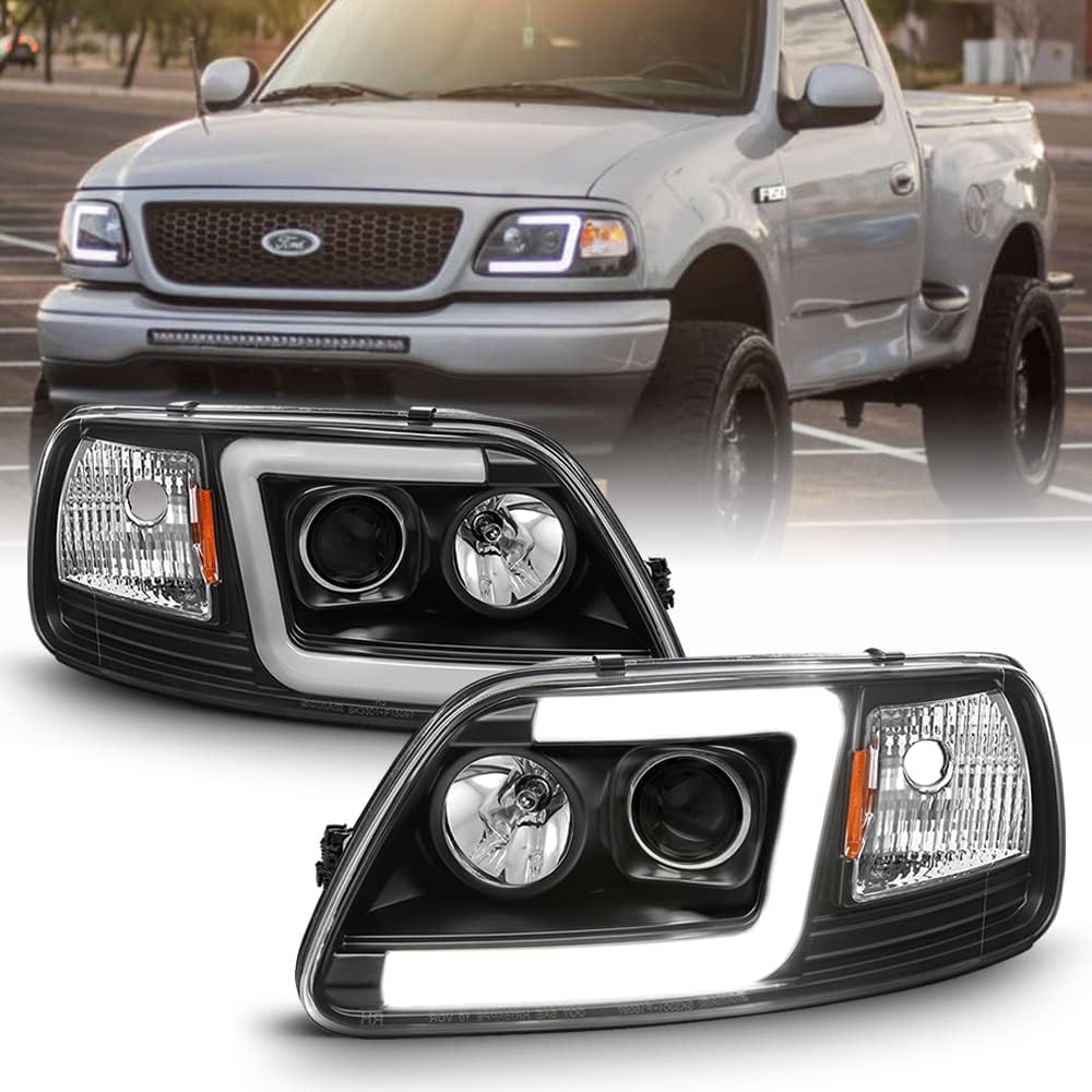 Chrome LED Projector Headlights for Ford F150 D17733