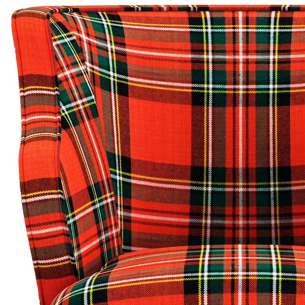 Red Plaid Kids Accent Chair Z2885