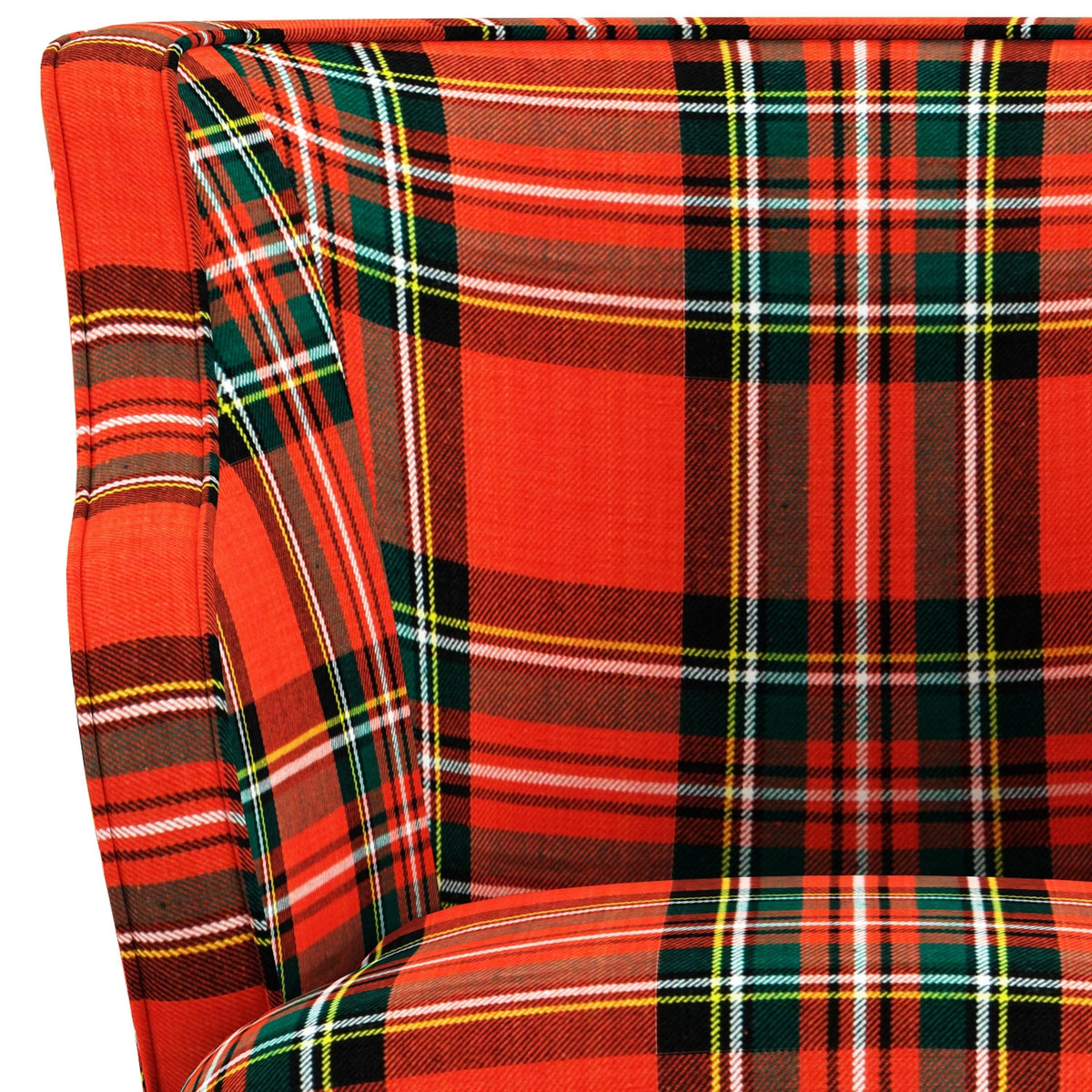 Red Plaid Kids Accent Chair Z2885