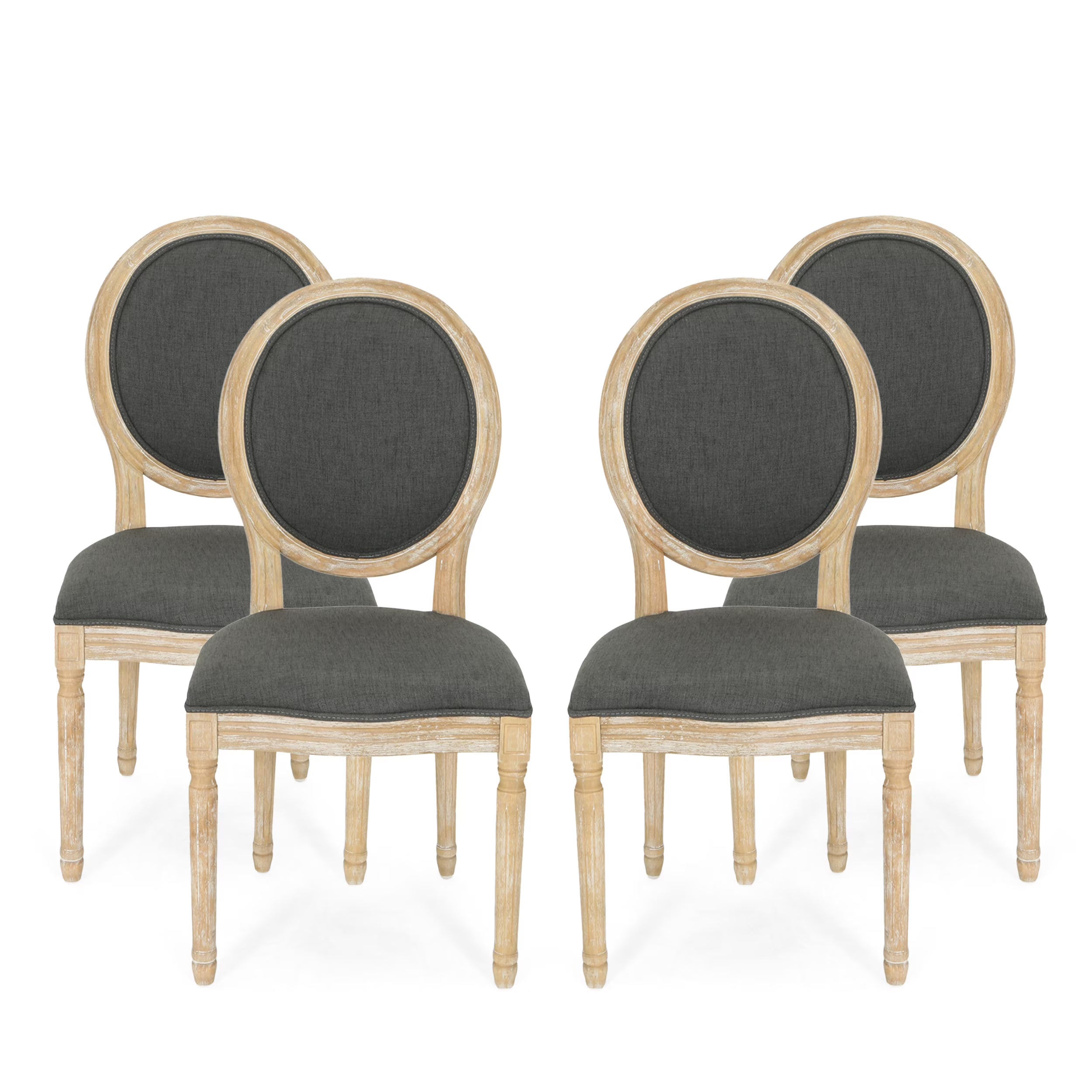 French Country Fabric Dining Chairs, Set of 4 H899675