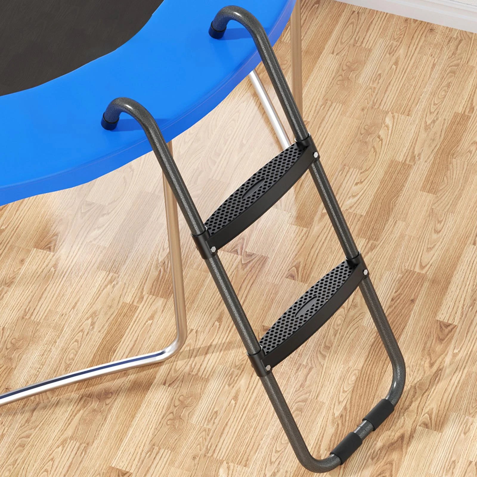 Trampoline Ladder Wide Step 2 Step High Strength Steel Climbing Ladder W24793
