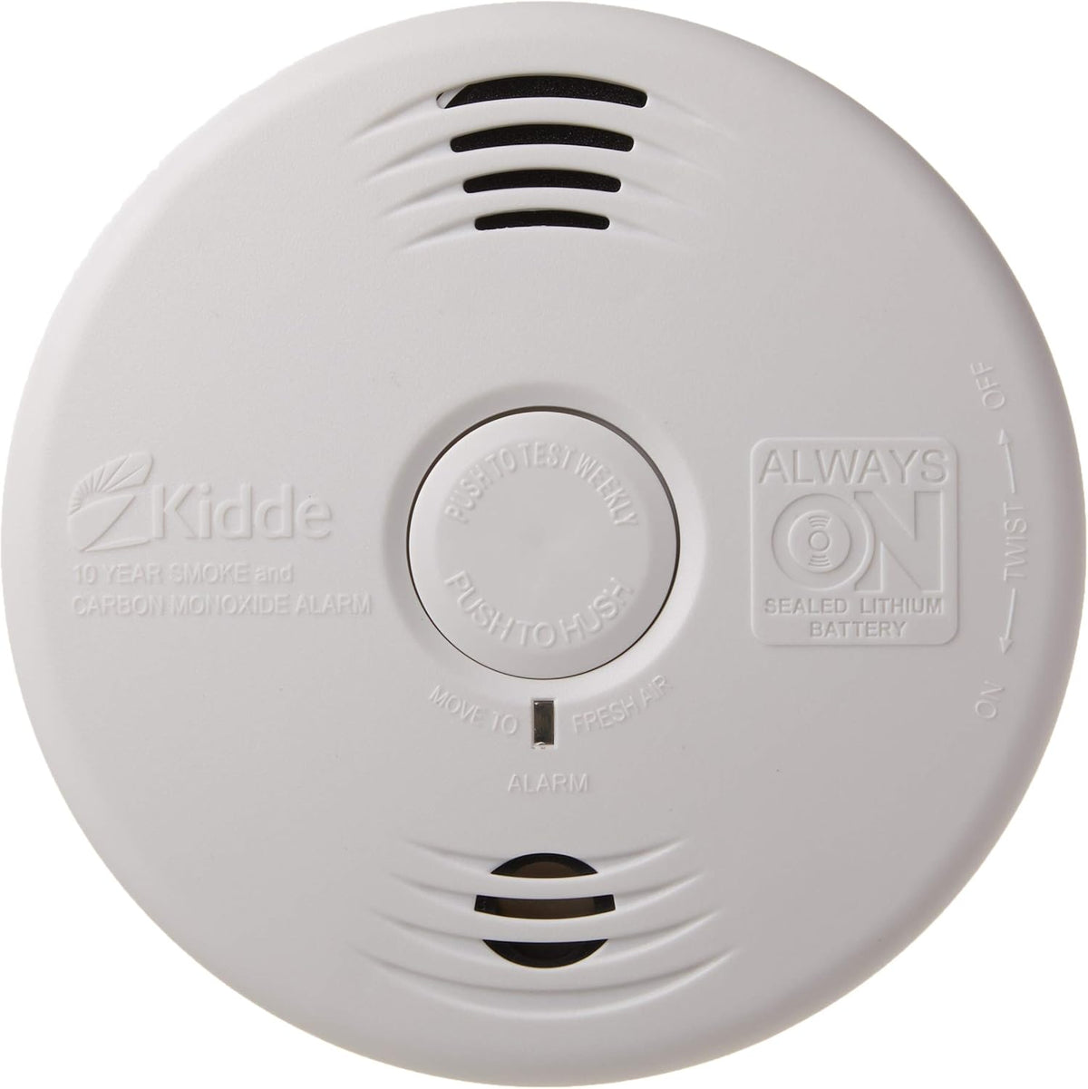 Combination Smoke & CO Alarm with Voice Alert, Lithium Battery Powered, Pack of 2 J163