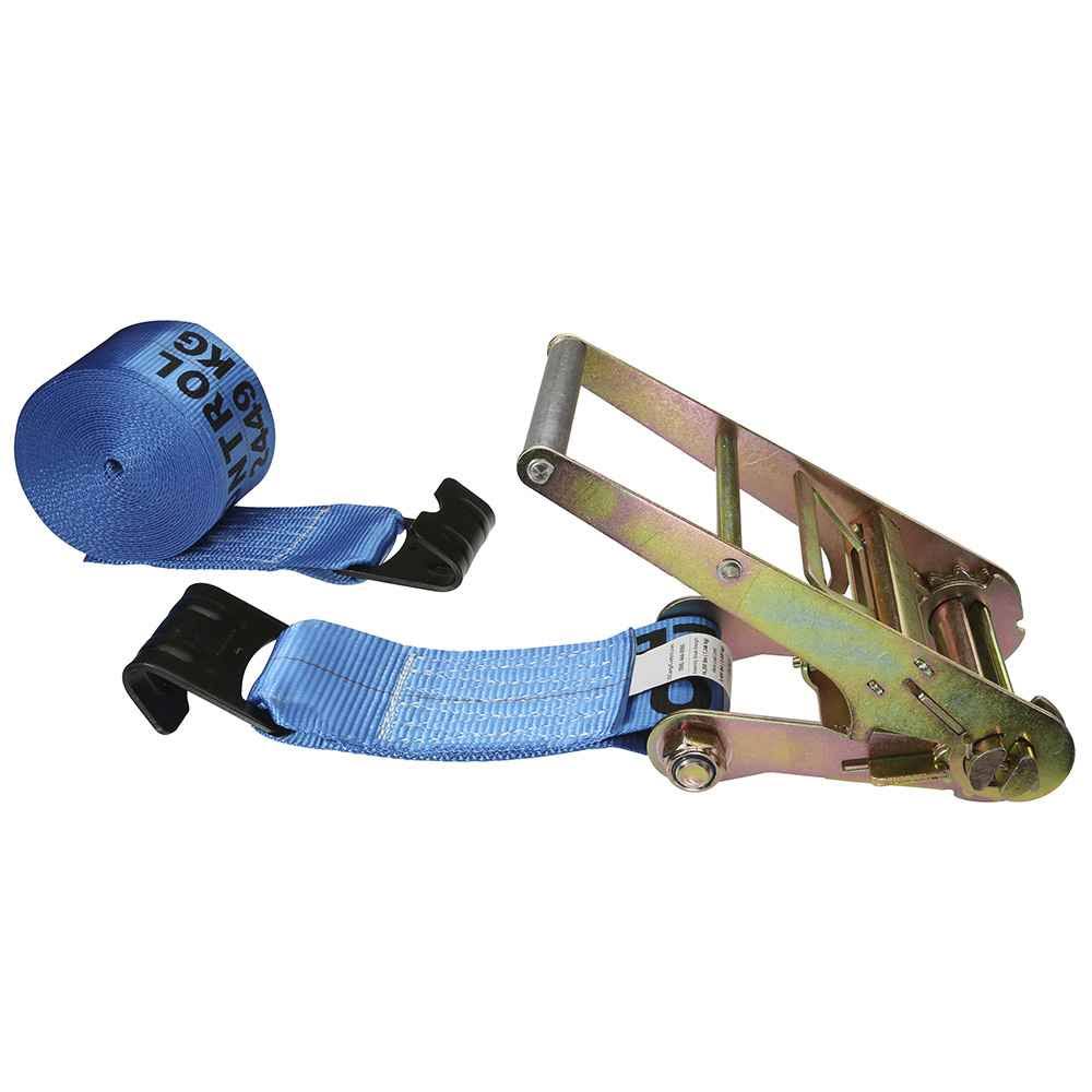 Blue Ratchet Strap with Flat Hooks E455