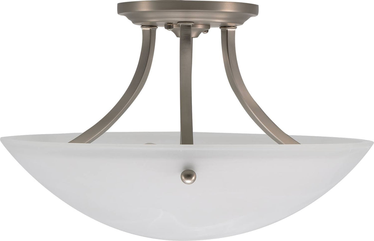 Two Light Semi-Flush Mount Satin Nickel E610658