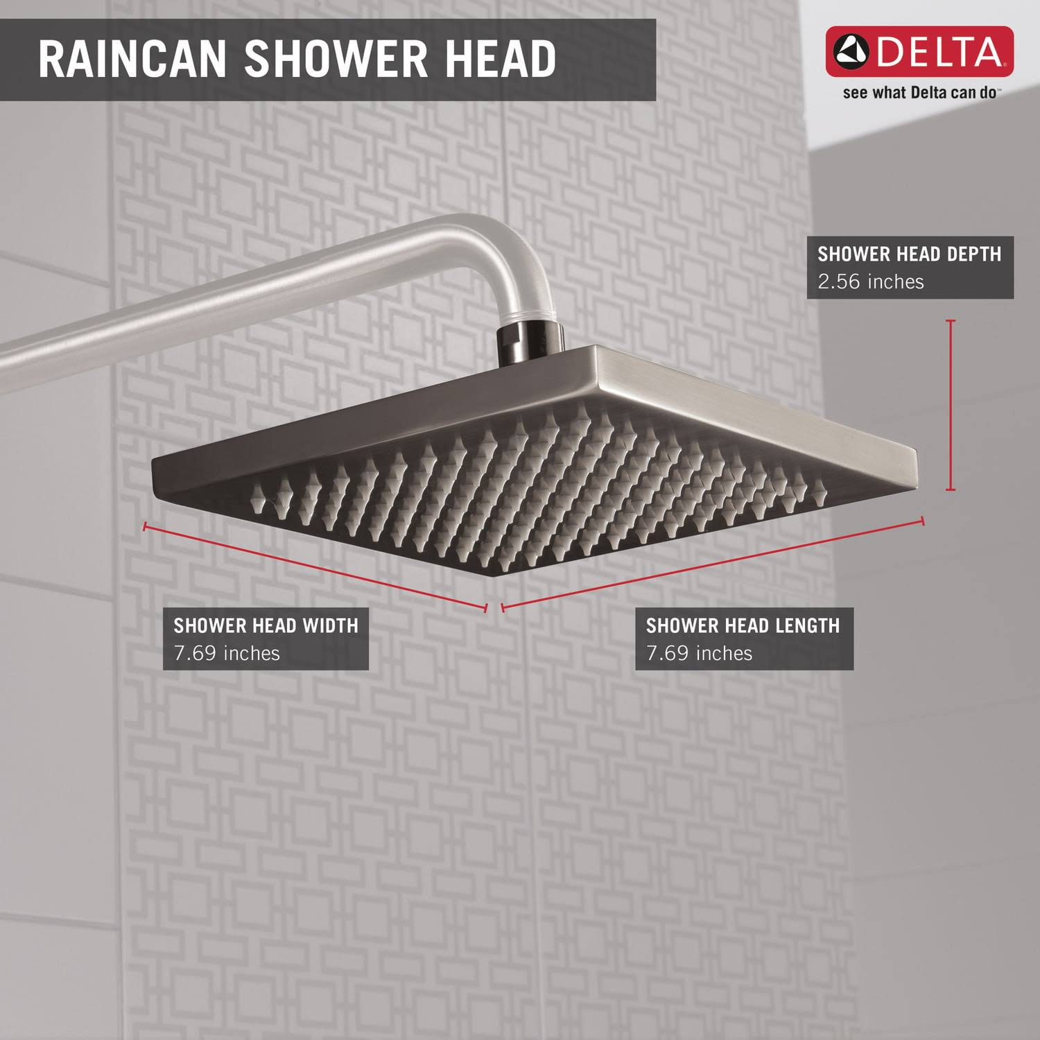 Stainless Raincan Shower Head F4014
