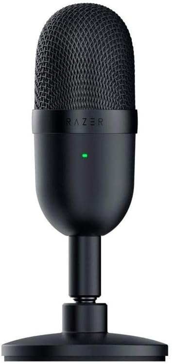 Black USB Streaming Microphone with Supercardioid Pick-Up Pattern S636