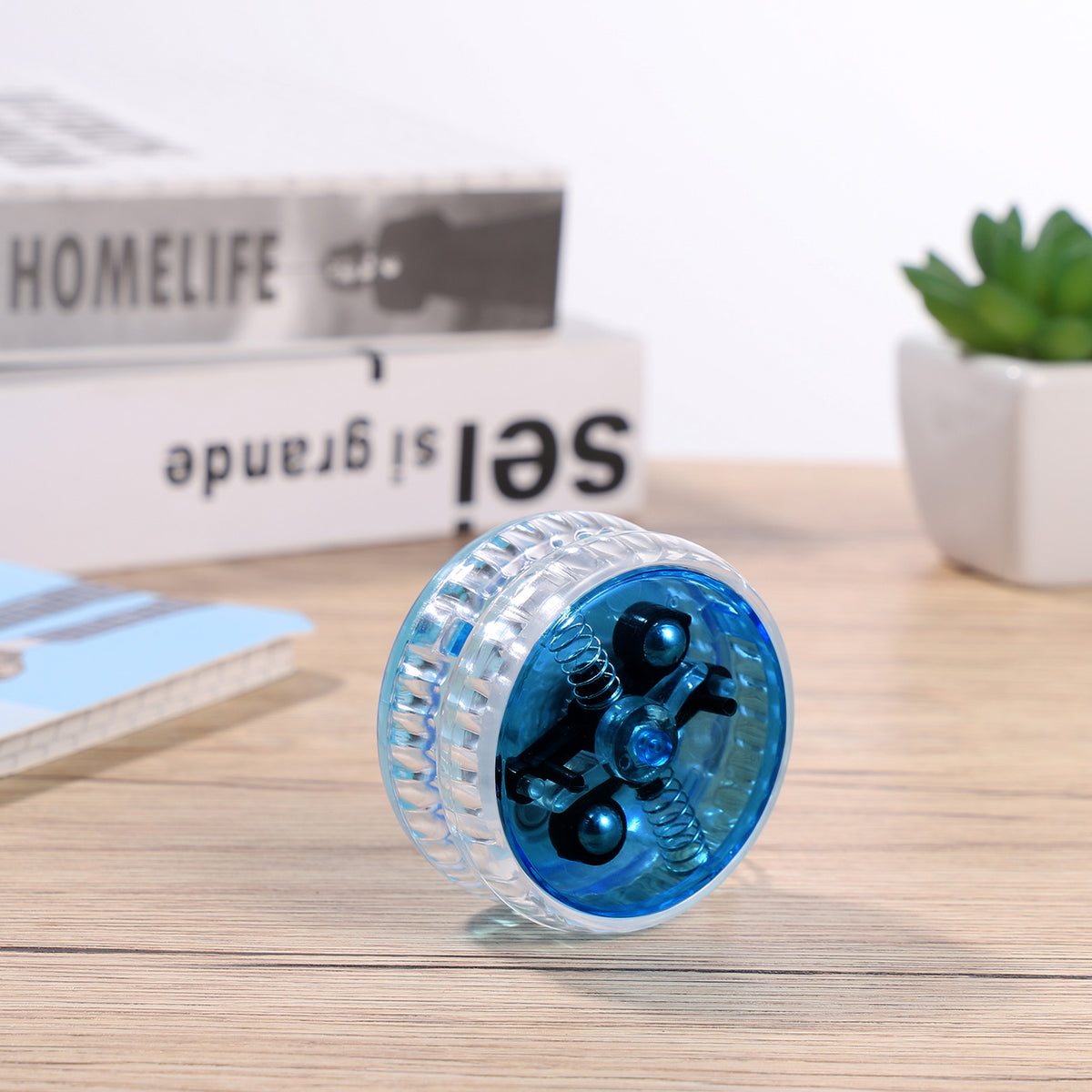 Blue LED Luminous Yoyo with String J452