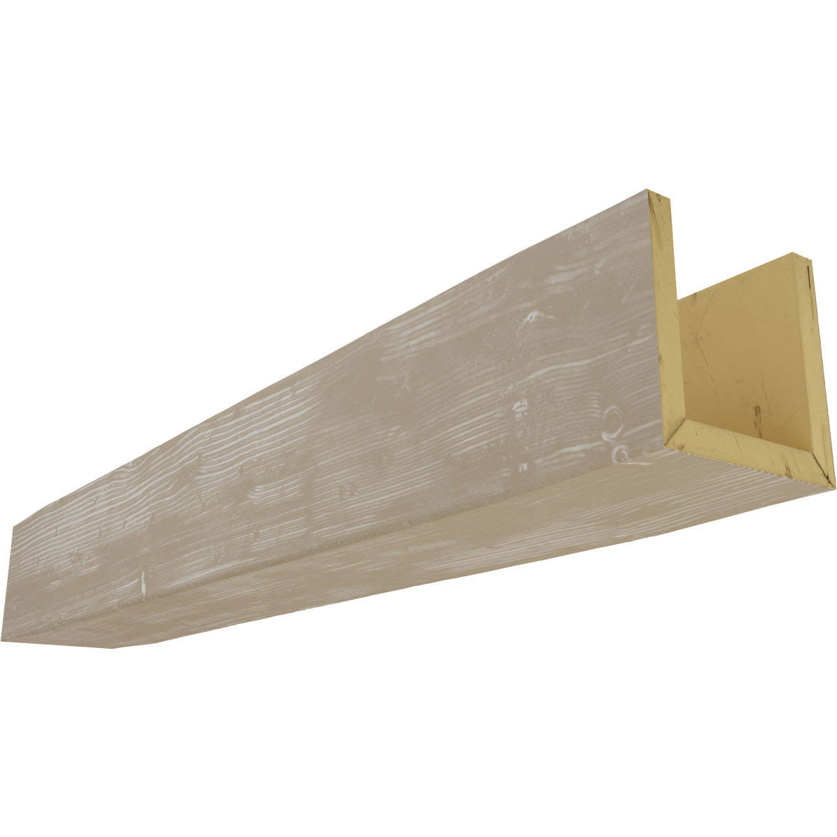 White 3-Sided Faux Wood Ceiling Beam L366635