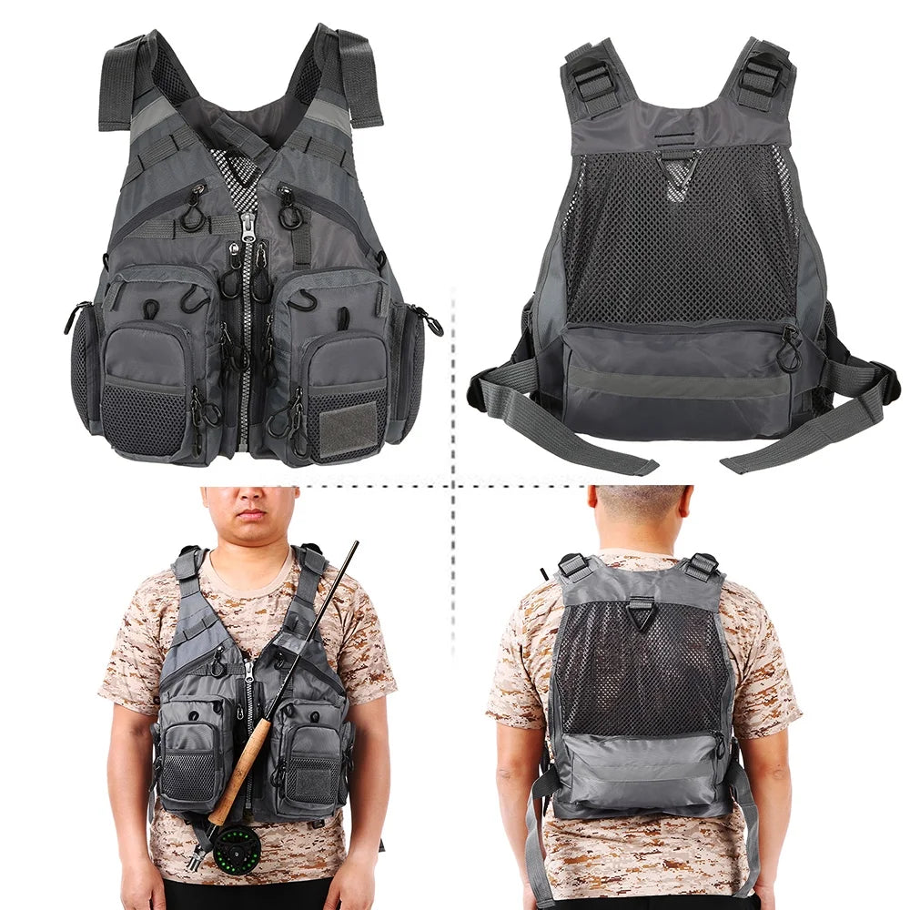 Outdoor Padded Fishing Life Safety Jacket Swimming Sailing Waistcoat Floatation Device L627924