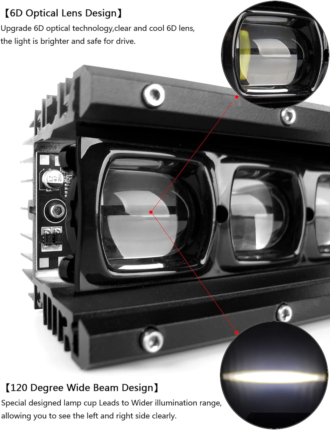 6D 40 Inch 180W Single Row LED Light Bar V20522