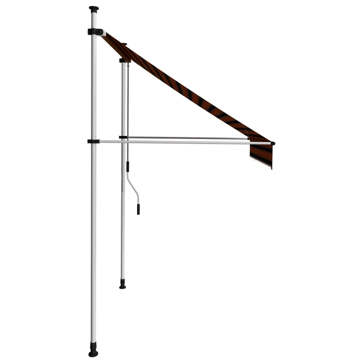 Manual Retractable Awning 78.7" Orange and Brown X935957