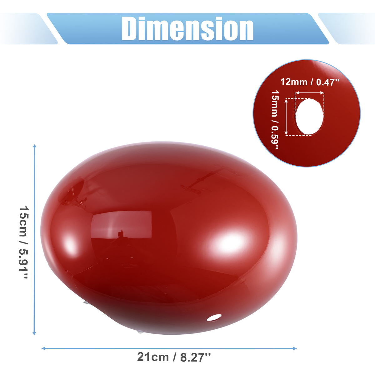 Red Exterior Rear View Mirror Cover with Induction Hole T997359