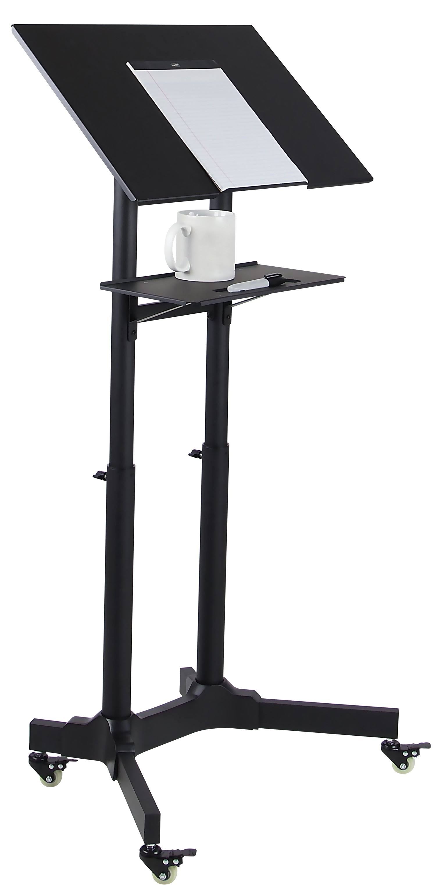 Mobile Standing Height Desk with Caster Wheels L66573