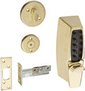 Metal Mechanical Pushbutton Auxiliary Lock with Thumbturn, 25mm Tubular Deadbolt Q499277
