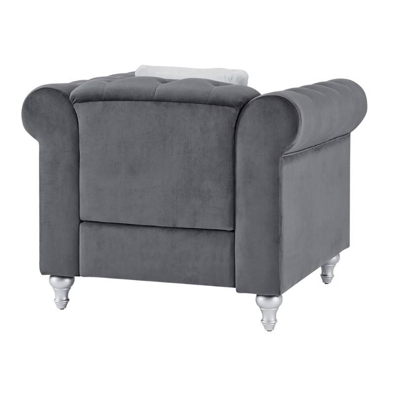 Velvet Chair in Gray L887197