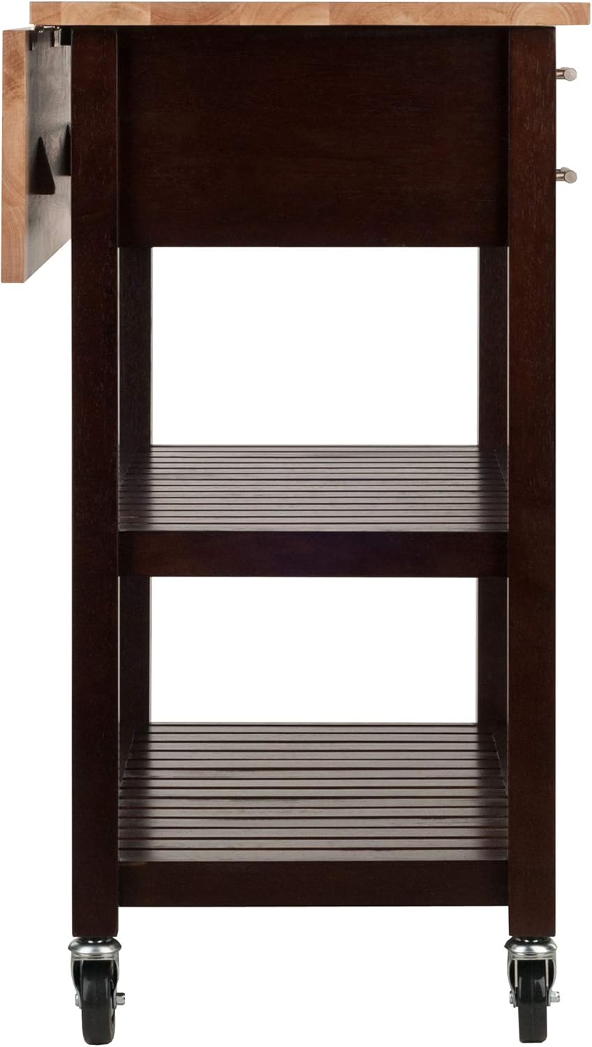 Cappuccino/Natural Kitchen Cart H29047