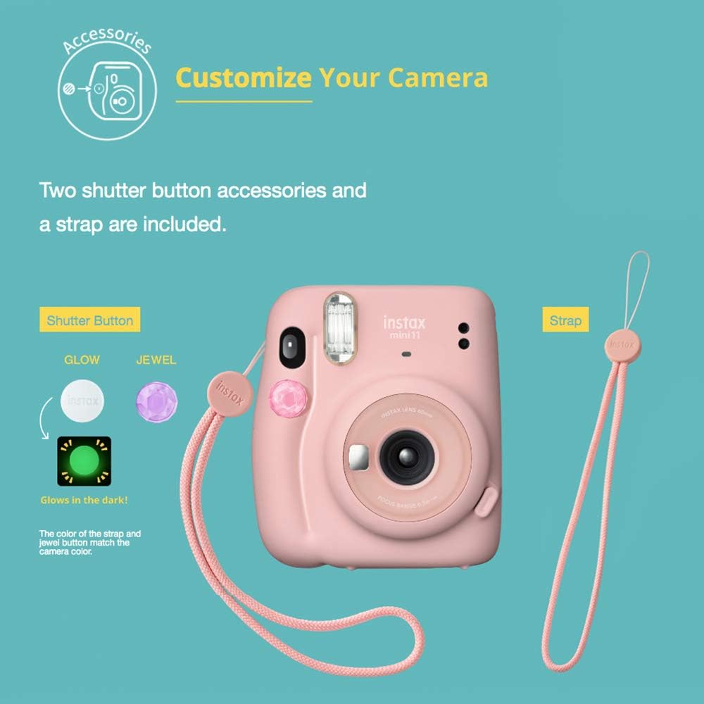 Lilac Purple Instant Film Camera with Twin Film 40 Exposures and Accessory Case A714