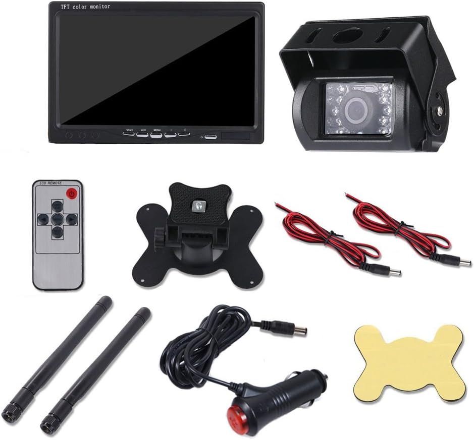 Waterproof Wireless Backup Camera and 7" HD LCD Monitor Kit, Pack of 2 B841