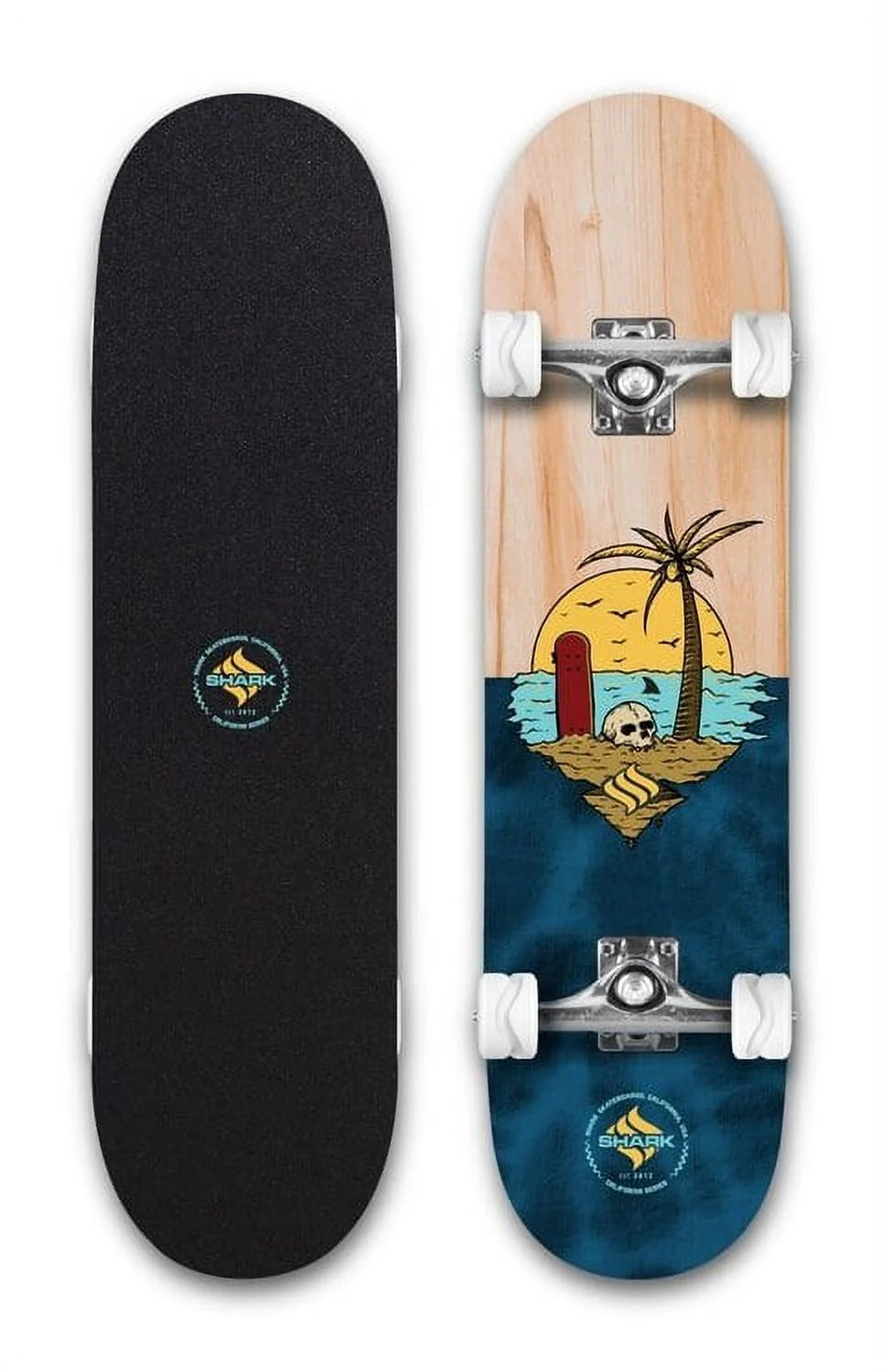 Skull Island 31 In. Popsicle Street Skateboard with 54 mm Twisted Wheels F8182