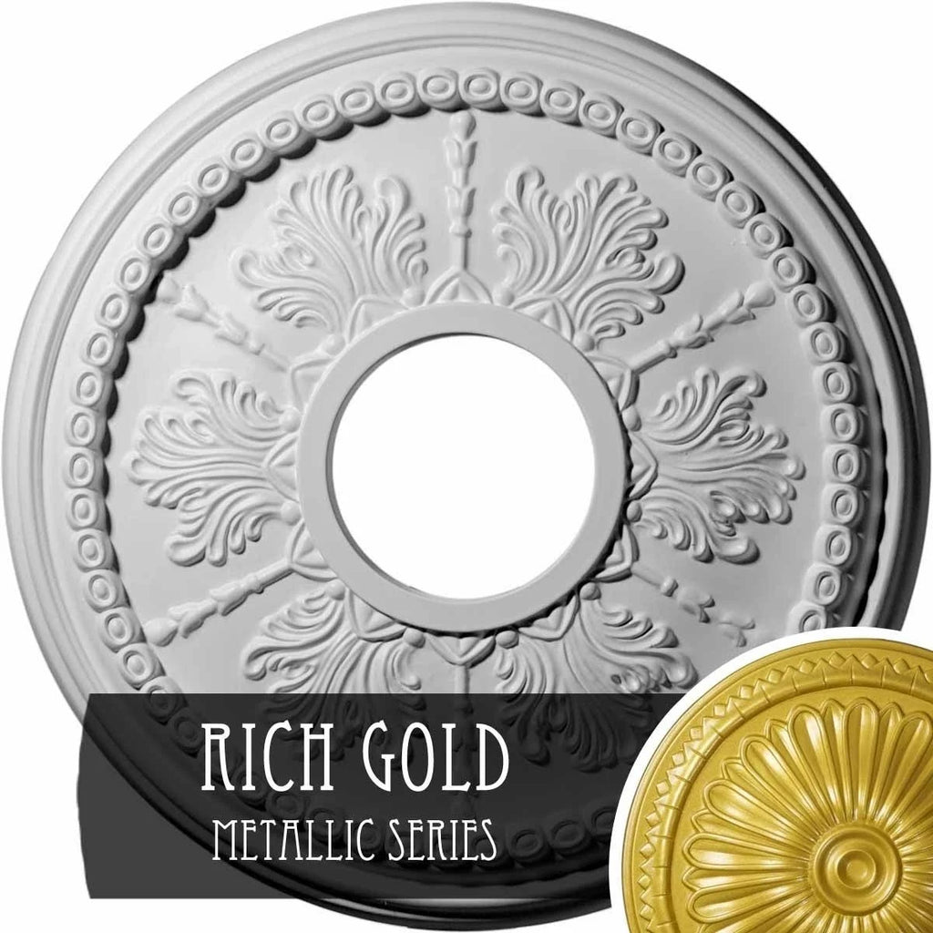 Tirana Ceiling Medallion, Hand-Painted Rich Gold A16094