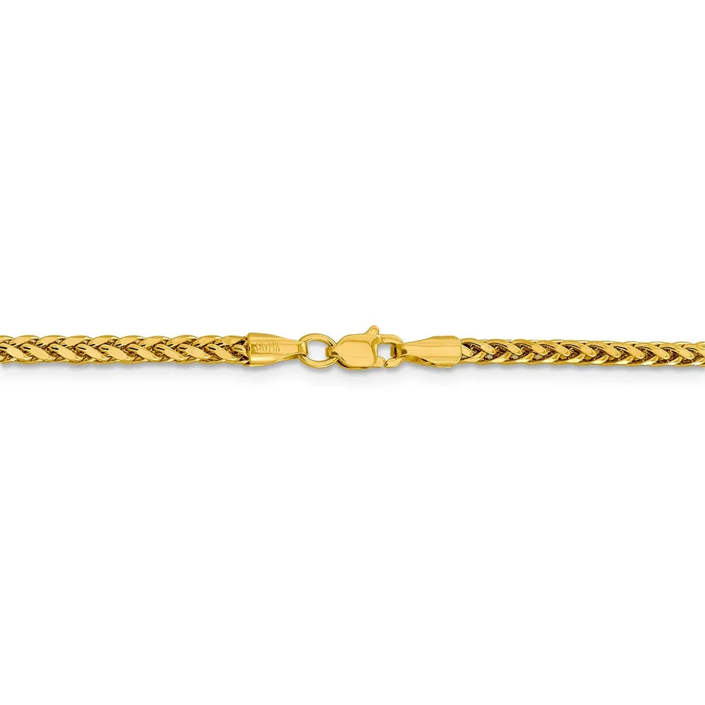 14kt Yellow Gold Diamond Cut Wheat Chain 18 inch Lobster Clasp S760