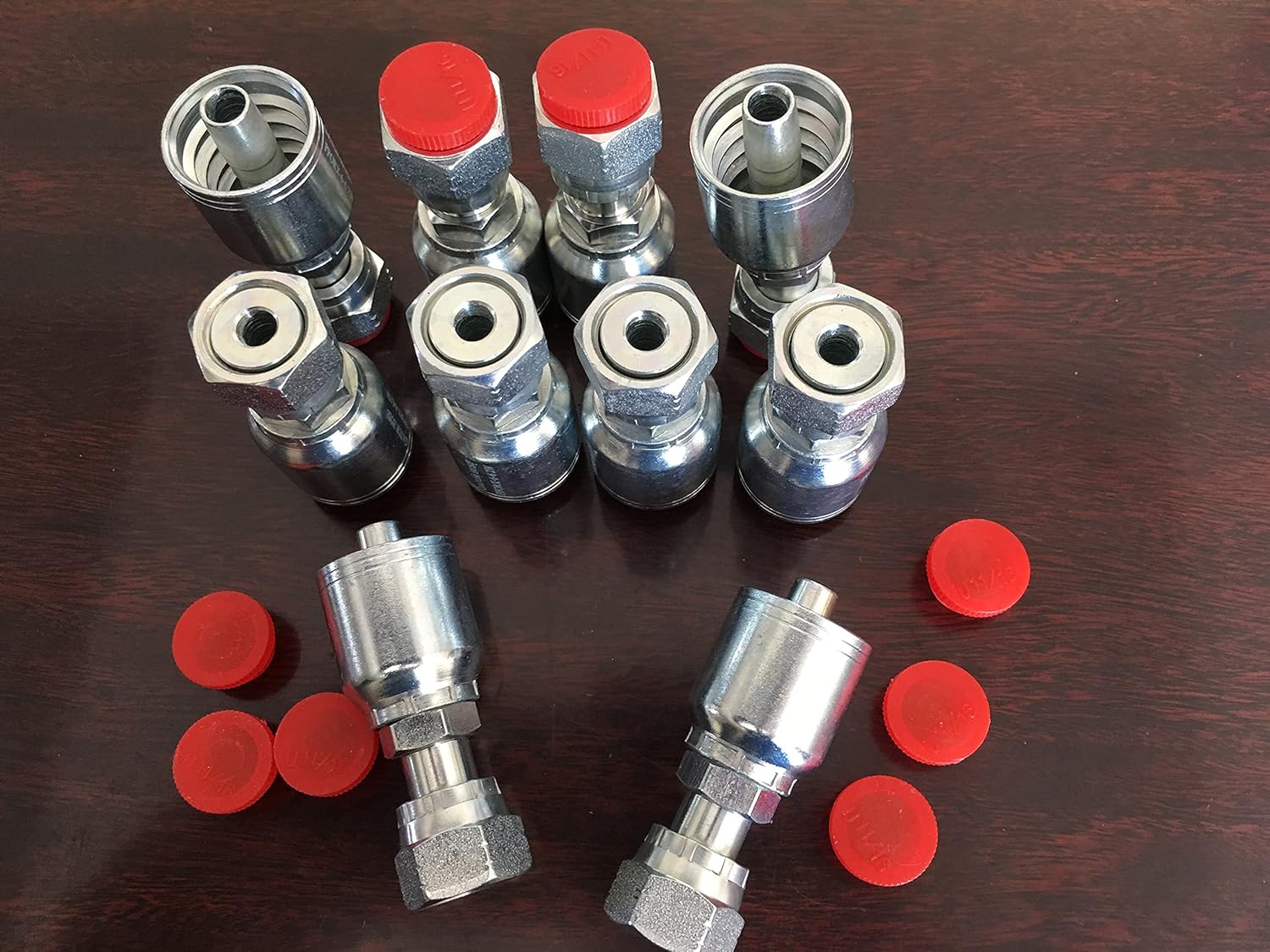 10 Pack Female Flat Face Seal 3/8'' Hose 3/8'' Threads X1891