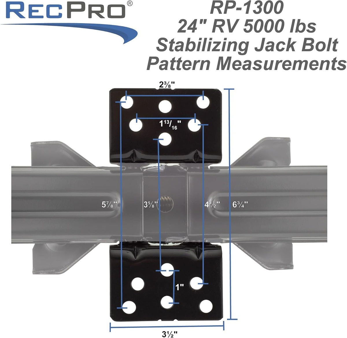 RV 24" Scissor Jack 5000 LB Capacity Heavy Duty Leveling Jack 2 Pack G44747