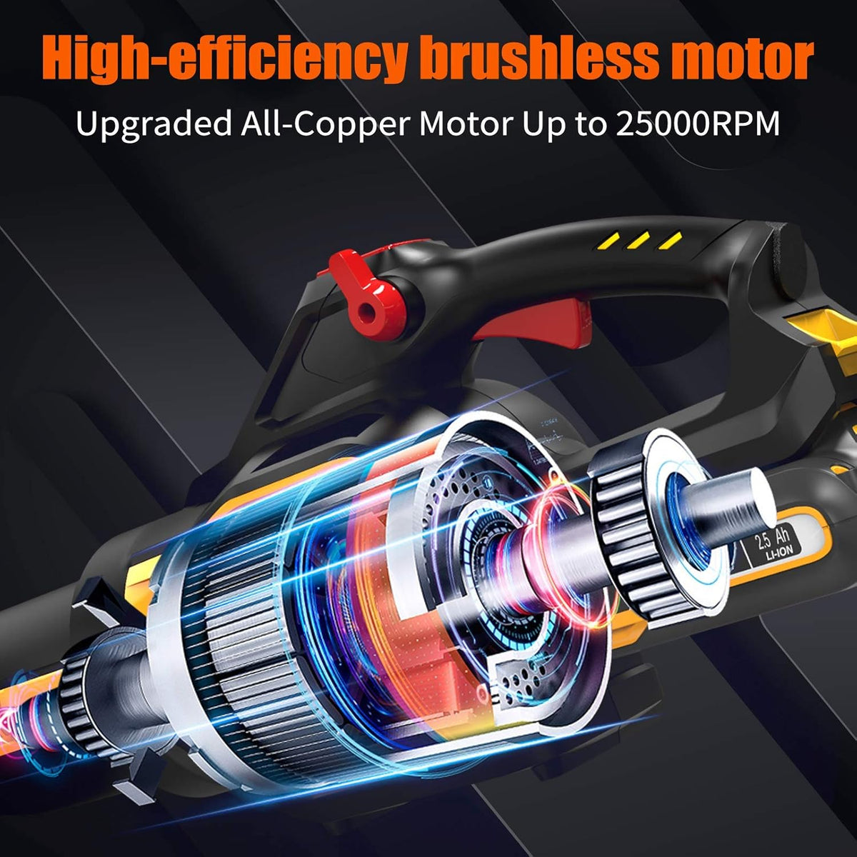 40V Cordless Leaf Blower with 2.5 Ah Battery & Charger, 530CFM P390