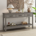 59.1" Long Console Table with 3 Drawers and Storage Shelf P3842
