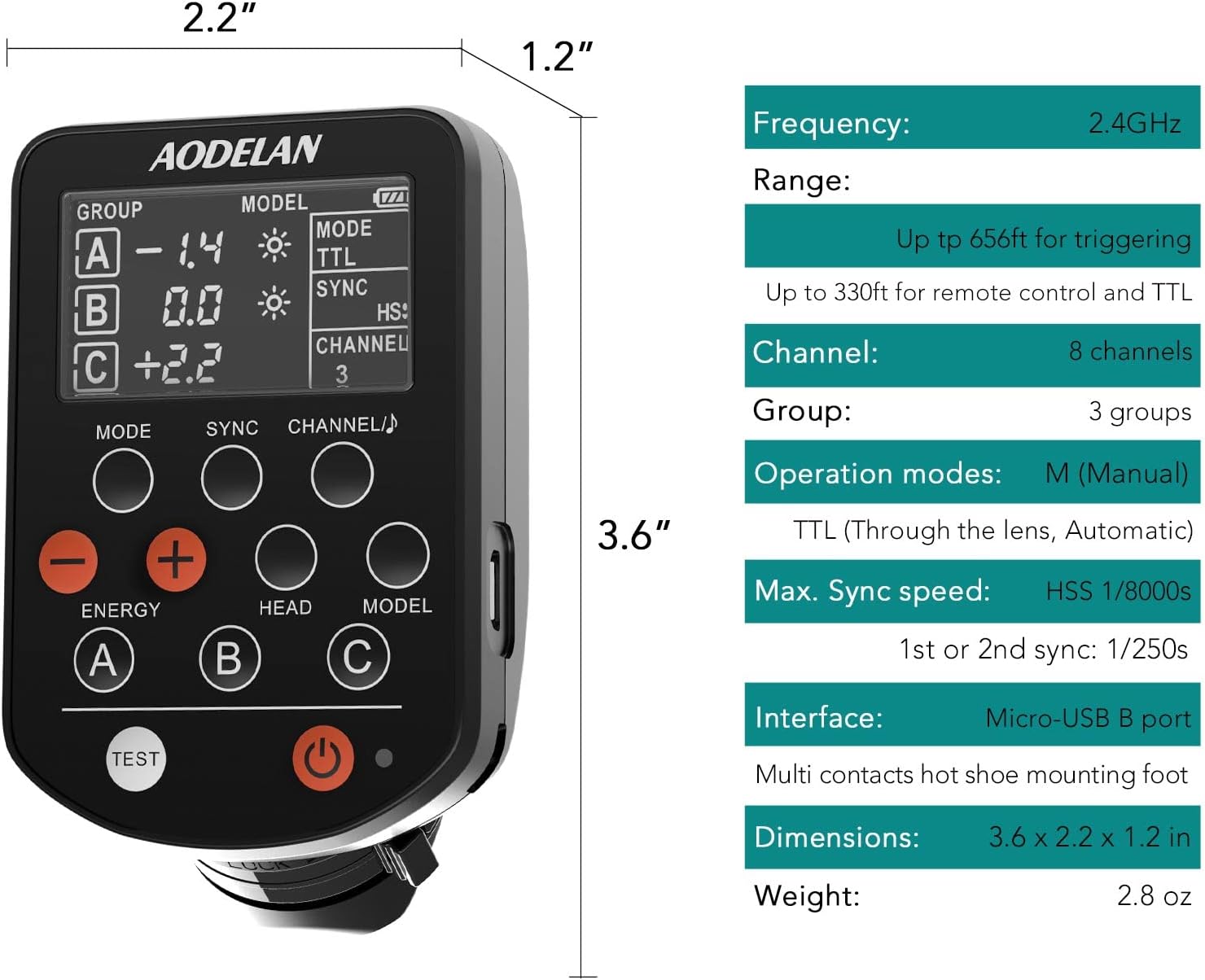 TTL Flash Trigger for Pentax Cameras F152316