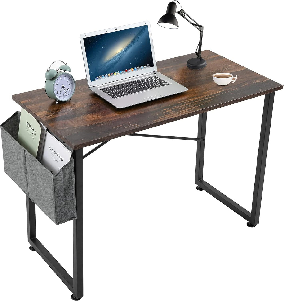 Brown 32inch Computer Desk with Storage Bag C524