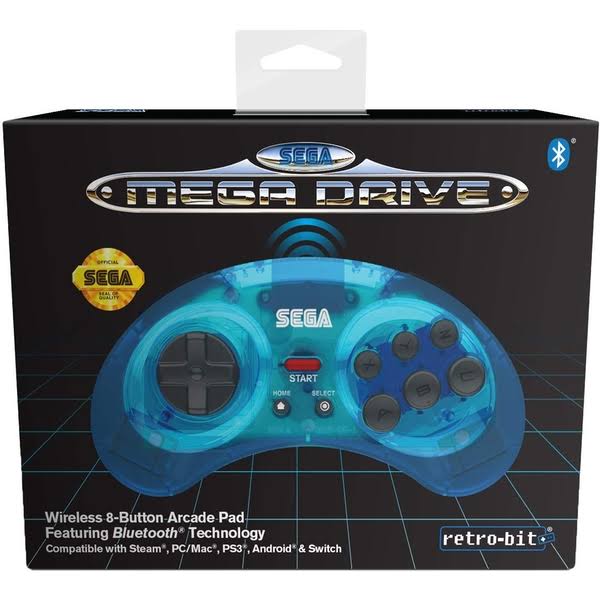 Clear Blue Bluetooth Arcade Pad M785928