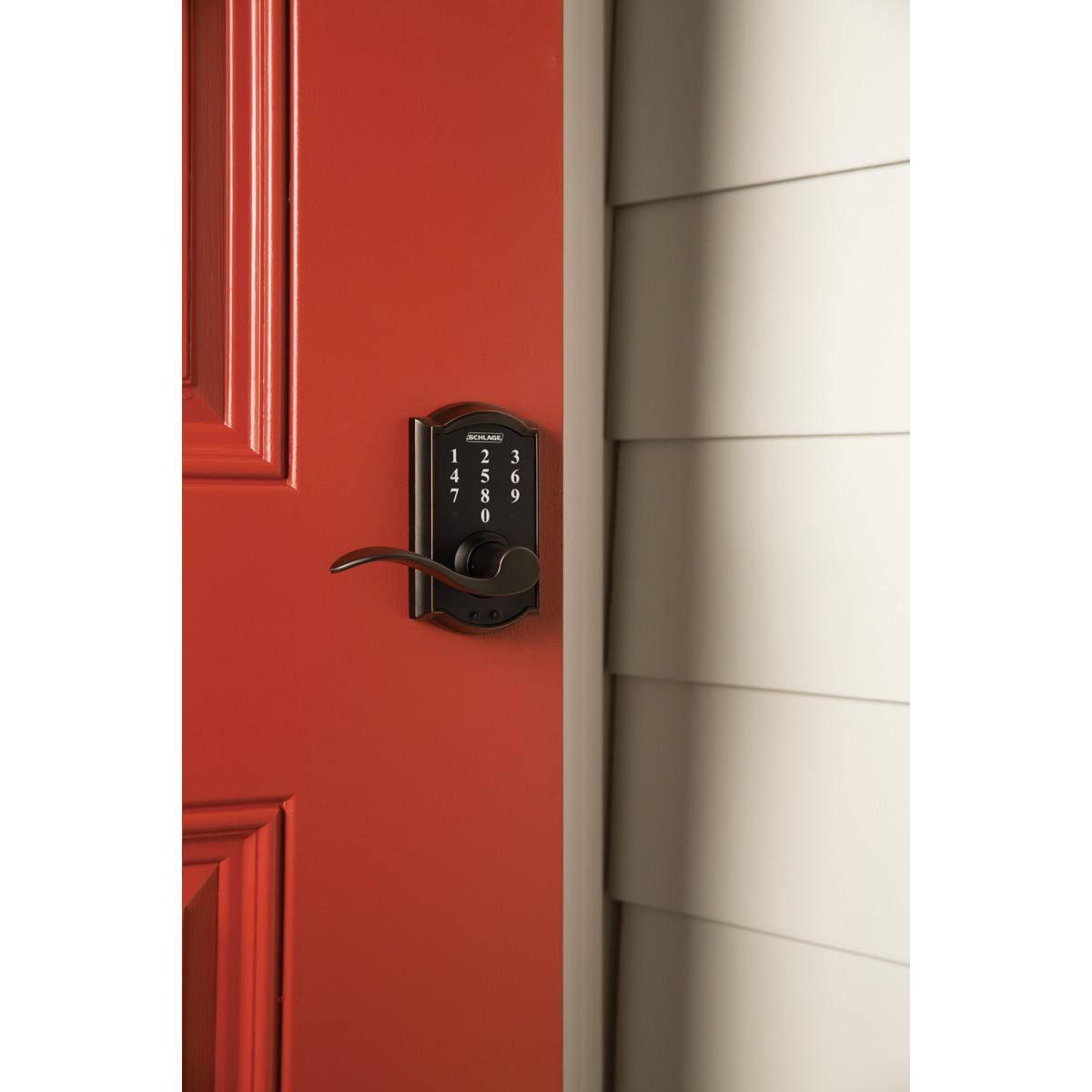 Satin Nickel Touch Lock with Accent Lever A39865