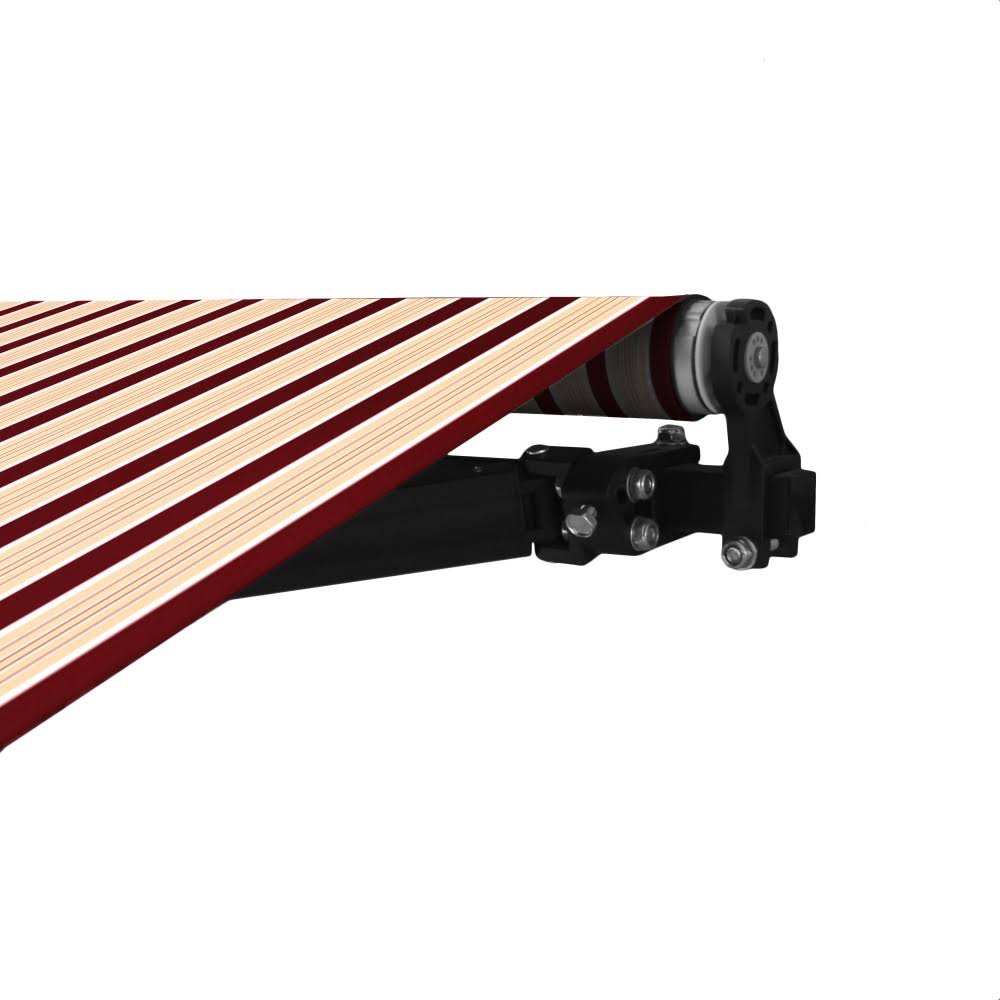 Black Frame Retractable Patio Canopy Awning 13 x 10 ft Multi Red R900116