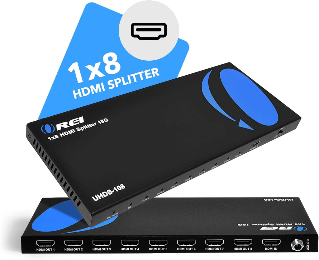 1x8 2.0 HDMI Splitter 8 Ports, 4K at 60Hz, Pack of 2 L61118