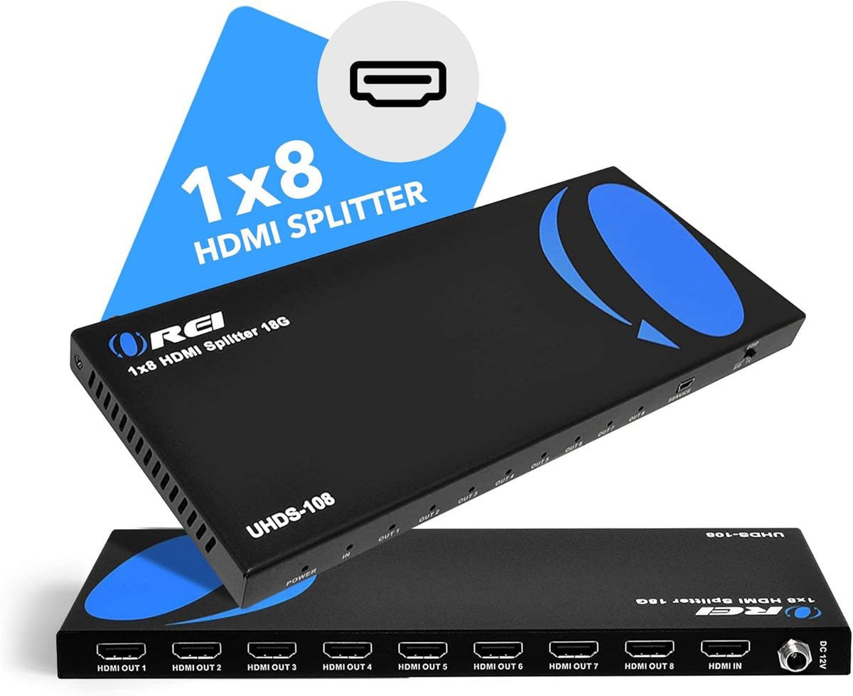 1x8 2.0 HDMI Splitter 8 Ports, 4K at 60Hz, Pack of 2 L61118