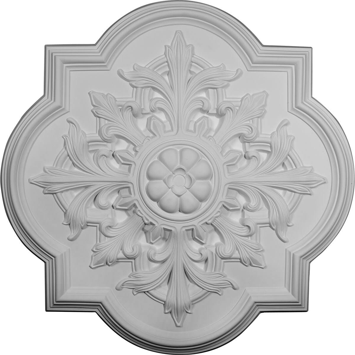 31 1/4x22OD x 2x22P Ceiling Medallion Hand-Painted Walnut K5345