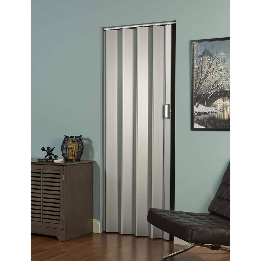 48x22W x 80x22H Satin Silver Folding Door X879733