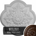 31 1/4x22OD x 2x22P Ceiling Medallion Hand-Painted Walnut K5345