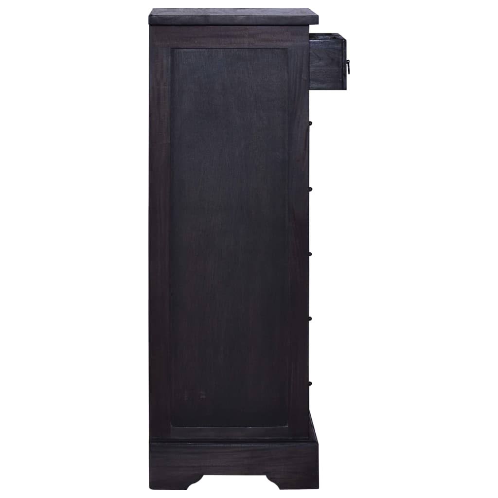 Black Solid Mahogany Wood Chest of Drawers H87335