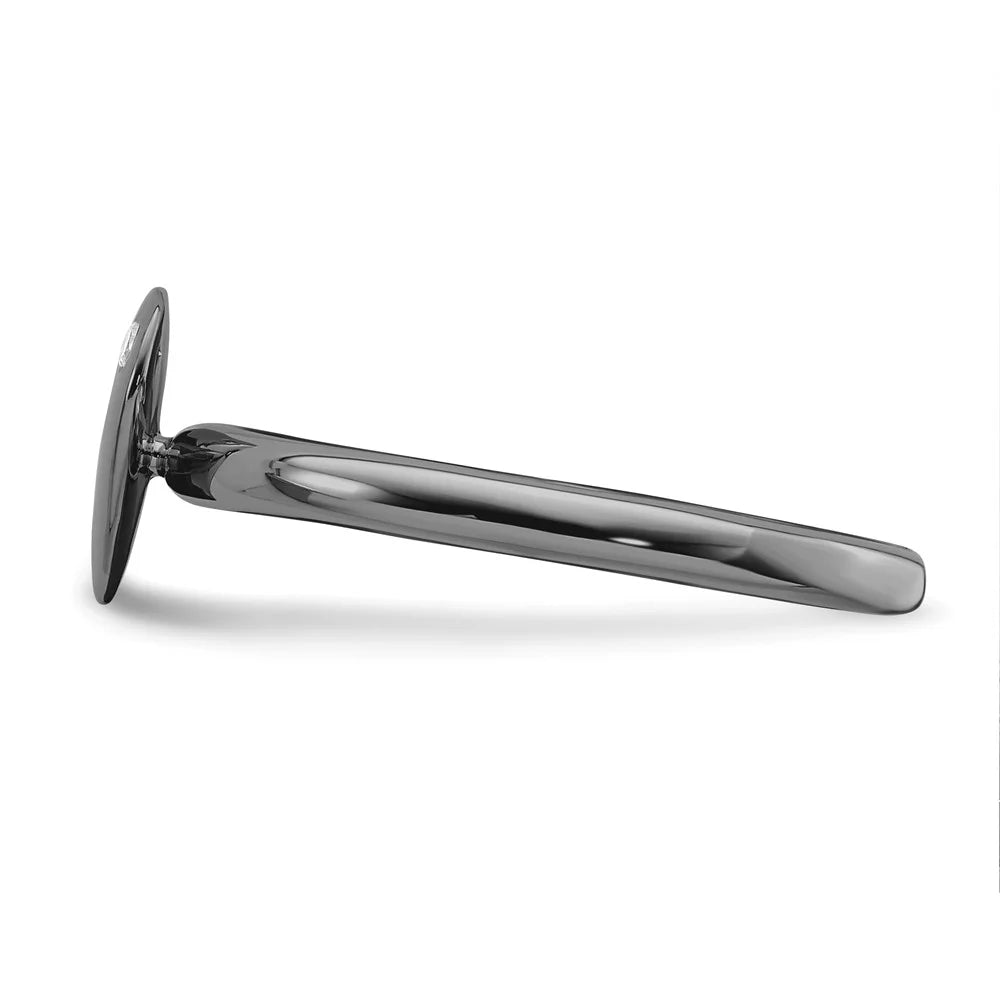 Ruthenium Plated Heart Diamond Ring Size 7 F777136