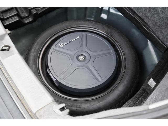 RockGhost Active Powered 8x22 Hidden Car Subwoofer for Full Size Spare Tire L363083